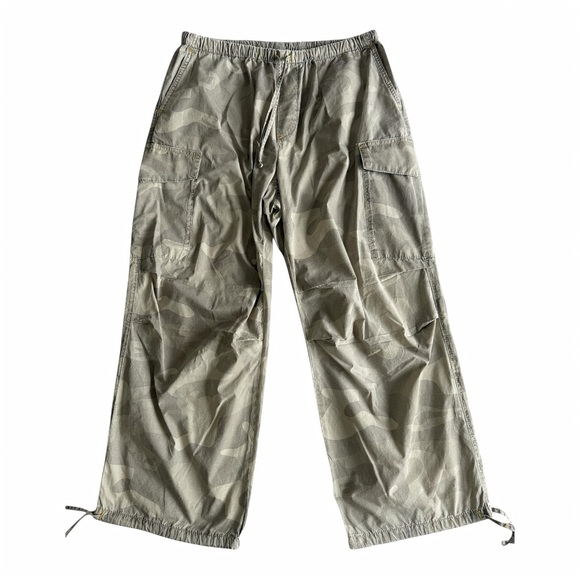 Pilcro Printed Camo Parachute Pants W’s M Cargo Utility Cotton - Anthropologie - Picture 10 of 12